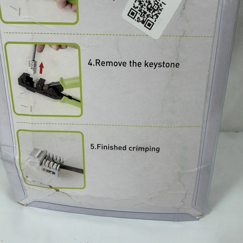 New - RJ45 Keystone Jack Crimping Punch Down Tool 90° EZ‎ Cat5e Cat6 Cat6A